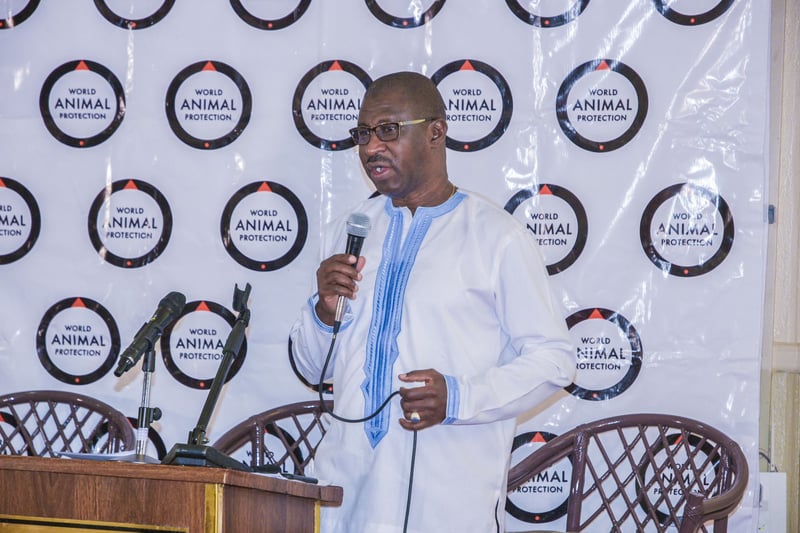 Tennyson Williams - Africa Director speaking during the Animal Welfare Roundtable